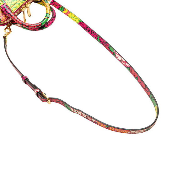 Gucci Horsebit Ken Scott Flower Shoulder Bag Pink Yellow Multicolor - Picture 5 of 8